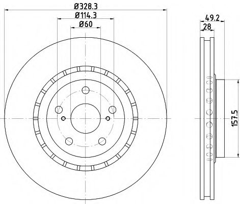 Тормозной диск HELLA PAGID 8DD 355 120-051