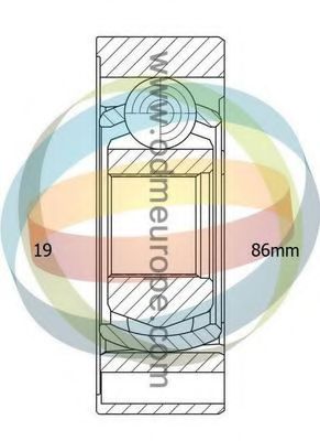 Шарнир, продольный вал ODM-MULTIPARTS 12-156003