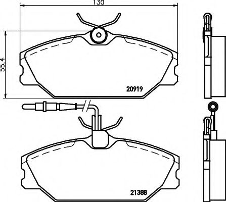 Комплект тормозных колодок, дисковый тормоз COBREQ N-441