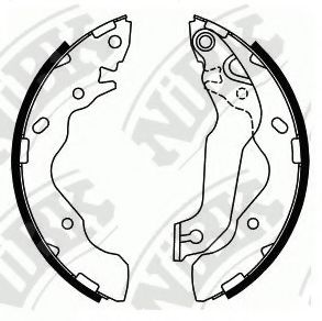 Комплект тормозных колодок, стояночная тормозная система NiBK FN11189