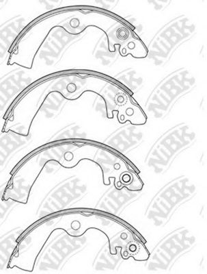 Комплект тормозных колодок NiBK FN1204