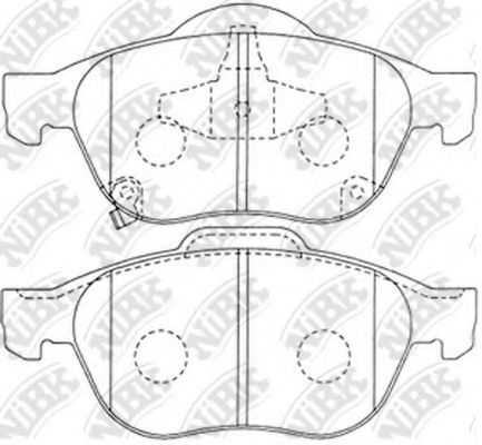 Комплект тормозных колодок, дисковый тормоз NiBK PN1236