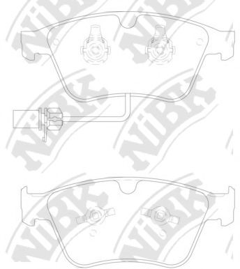 Комплект тормозных колодок, дисковый тормоз NiBK PN40003W