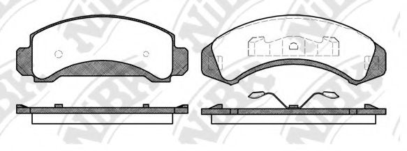 Комплект тормозных колодок, дисковый тормоз NiBK PN51002