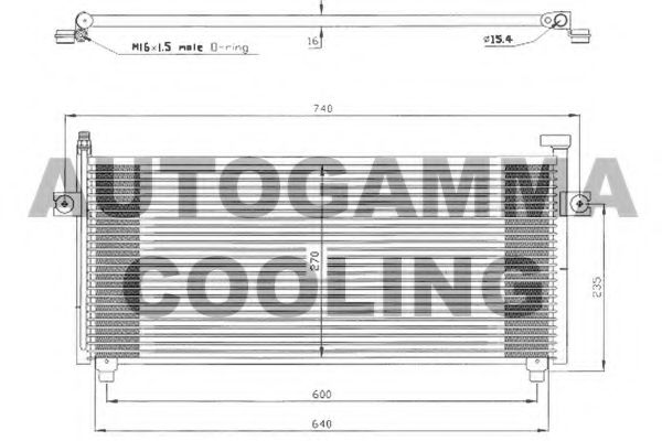 Конденсатор, кондиционер AUTOGAMMA 105016