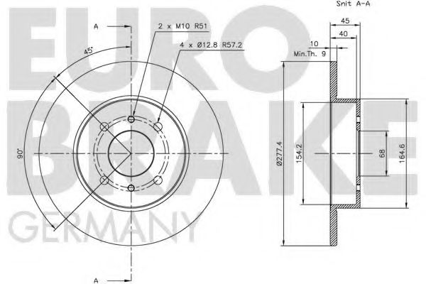 Тормозной диск LUCAS ELECTRICAL DF4240
