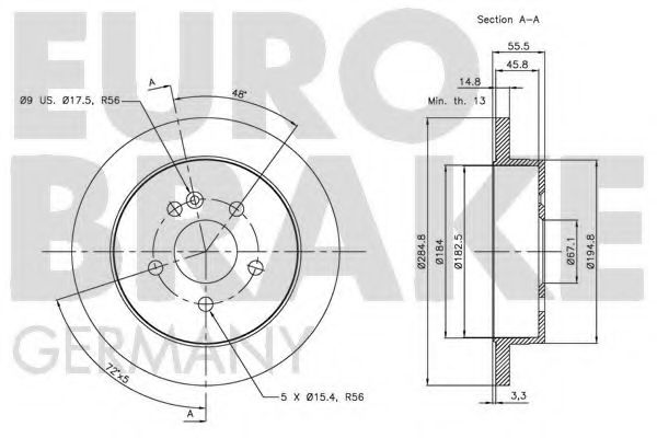 Тормозной диск LUCAS ELECTRICAL DF4195