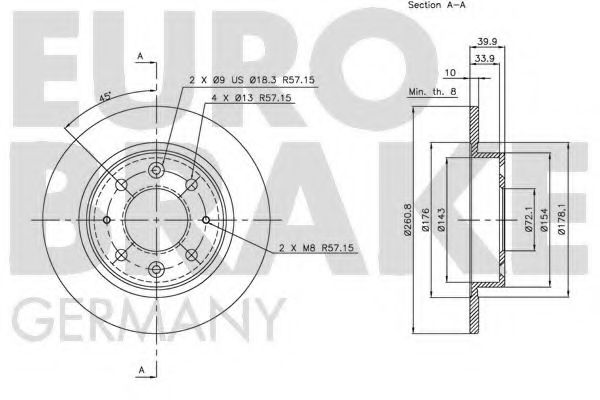 Тормозной диск LUCAS ELECTRICAL DF4083