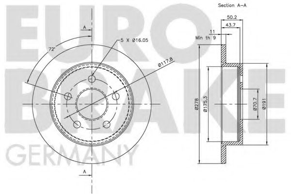 Тормозной диск LUCAS ELECTRICAL DF4049