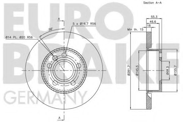 Тормозной диск LUCAS ELECTRICAL DF2810