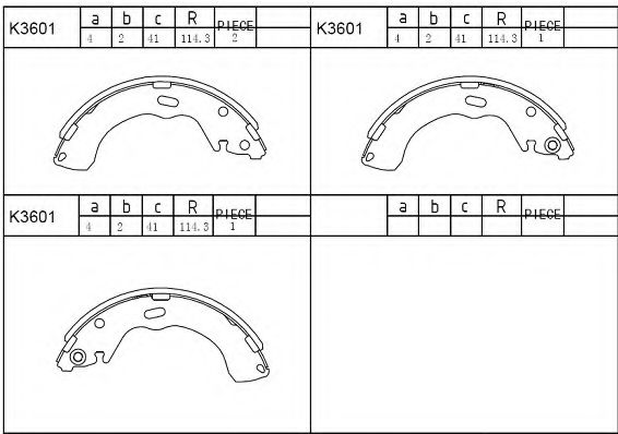 Комплект тормозных колодок ASIMCO K3601