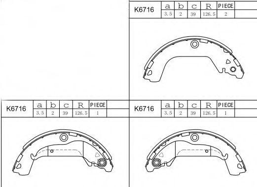 Комплект тормозных колодок ASIMCO K6716