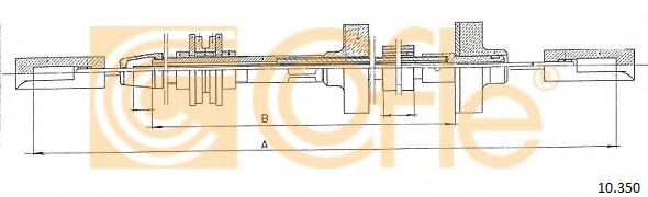 Трос, управление сцеплением COFLE 10350