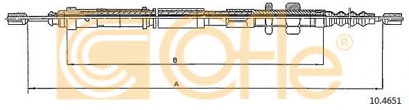 Трос, стояночная тормозная система COFLE 10.4651