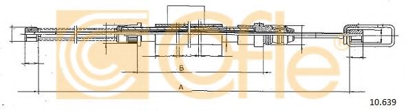 Трос, стояночная тормозная система COFLE 10.639
