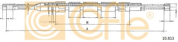 Трос, стояночная тормозная система COFLE 10.813
