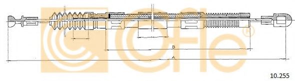 Трос, управление сцеплением COFLE 10255