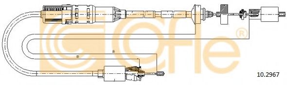 Трос, управление сцеплением COFLE 102967