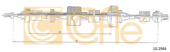 Трос, управление сцеплением COFLE 10.2984