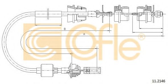 Трос, управление сцеплением COFLE 11.2146