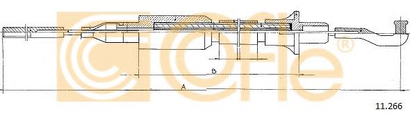 Трос, управление сцеплением COFLE 11266