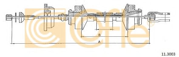 Трос, управление сцеплением COFLE 11.3003