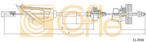 Трос, управление сцеплением COFLE 11.3016