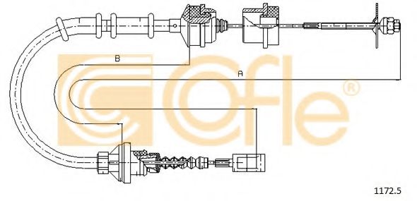 Трос, управление сцеплением COFLE 1172.5