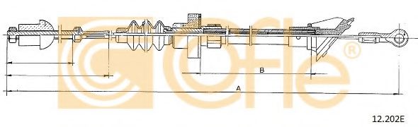 Трос, управление сцеплением COFLE 12.202E