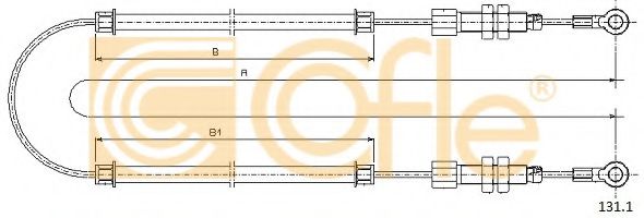 Трос, стояночная тормозная система COFLE 1311
