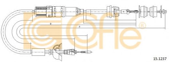Трос, управление сцеплением COFLE 151237