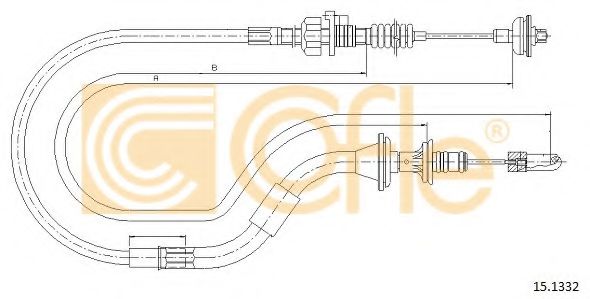 Трос, управление сцеплением COFLE 151332