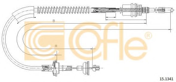 Трос, управление сцеплением COFLE 151341