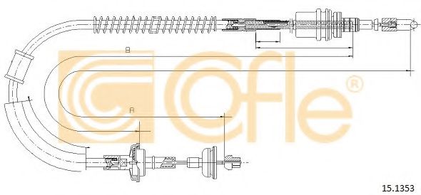 Трос, управление сцеплением COFLE 151353