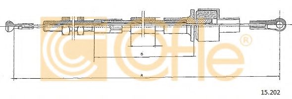 Трос, управление сцеплением COFLE 15202
