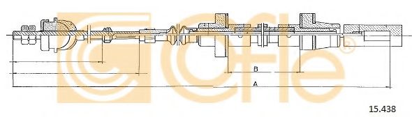 Трос, управление сцеплением COFLE 15.438