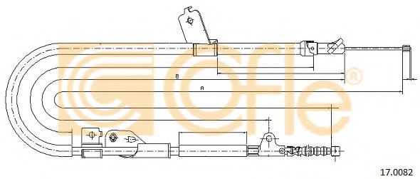 Трос, стояночная тормозная система COFLE 170082