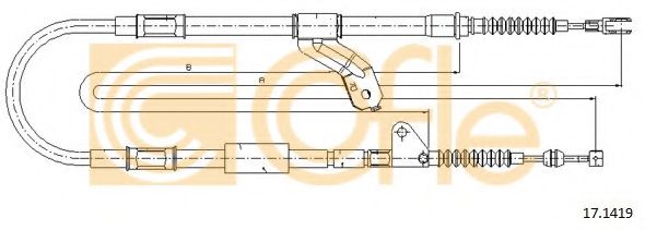 Трос, стояночная тормозная система COFLE 17.1419