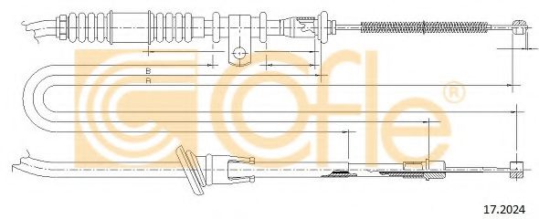 Трос, стояночная тормозная система COFLE 17.2024