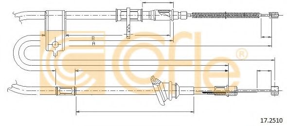 Трос, стояночная тормозная система COFLE 17.2510