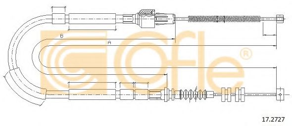 Трос, стояночная тормозная система COFLE 17.2727