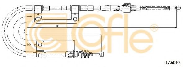 Трос, стояночная тормозная система COFLE 17.6040