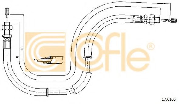 Трос, стояночная тормозная система COFLE 17.6105