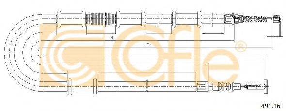 Трос, стояночная тормозная система COFLE 491.16