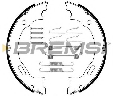 Комплект тормозных колодок, стояночная тормозная система BREMSI GF0310-1