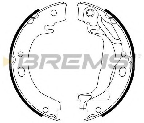 Комплект тормозных колодок, стояночная тормозная система BREMSI GF0970