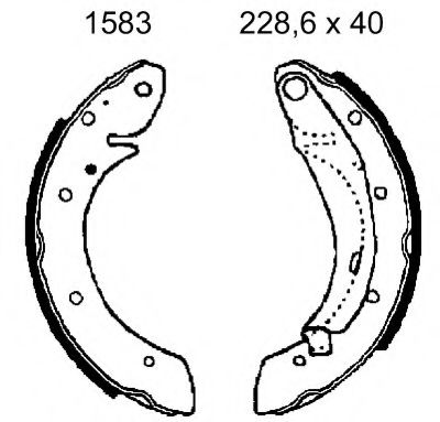 Комплект тормозных колодок BSF 01583