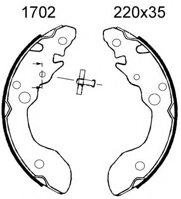 Комплект тормозных колодок BSF 01702