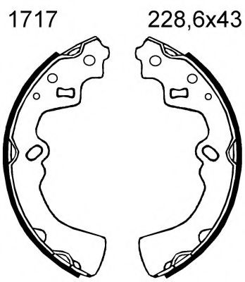 Комплект тормозных колодок BSF 01717