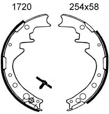 Комплект тормозных колодок BSF 01720